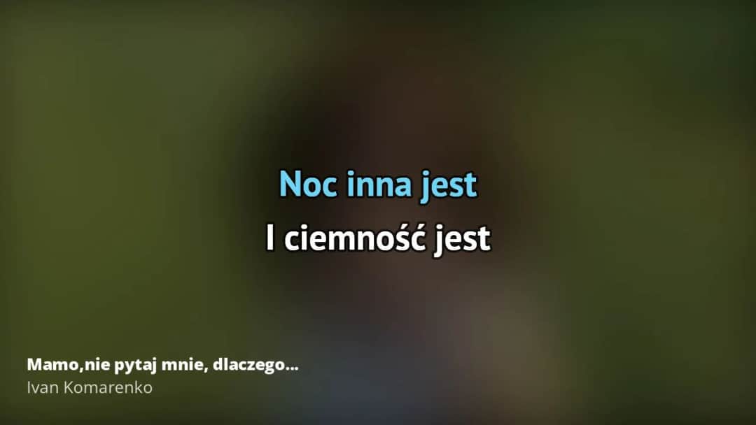 Tekst piosenki Mamo nie pytaj mnie dlaczego - wymowne słowa Komarenko