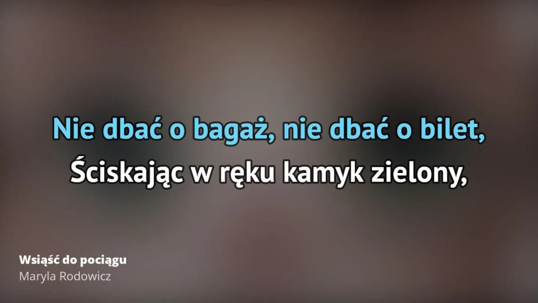 Poznaj pełny tekst piosenki Wsiąść do pociągu byle jakiego od Czapińskiej