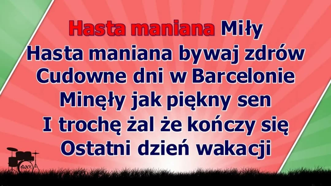 Wakacje minęły jak sen kolorowy - tekst piosenki Ireneusza Jaremy