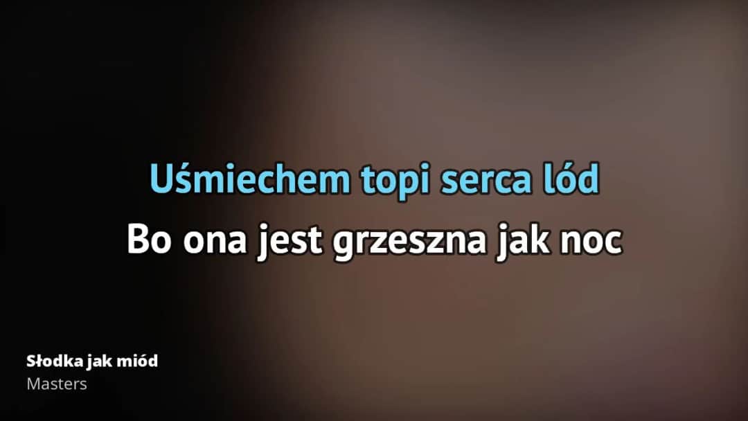 Tekst piosenki zespołu Masters Słodka jak miód: oficjalny tekst utworu